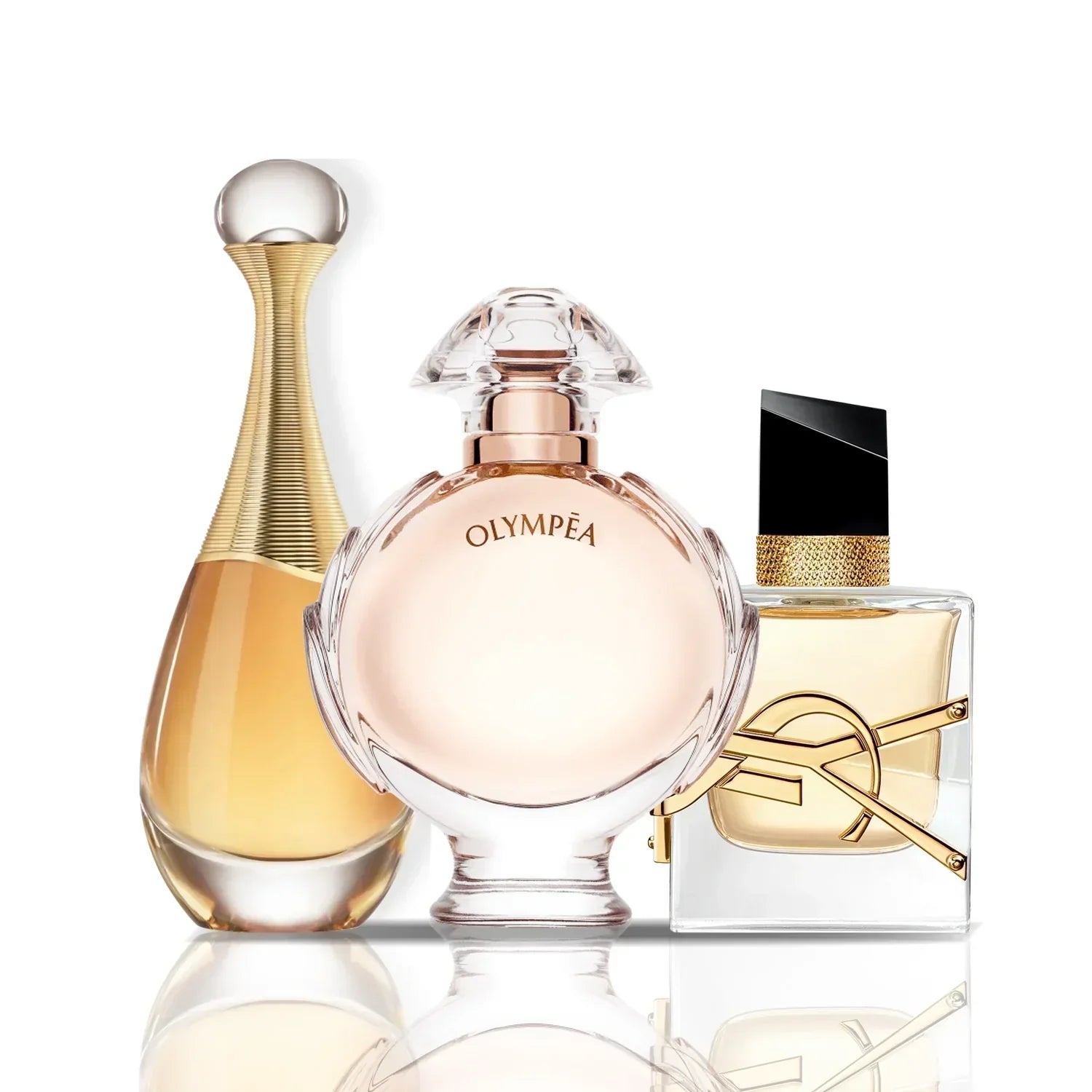 Conjunto de 3 Perfumes | J'Adore Dior + Olympea + Yves Saint Laurent Libre